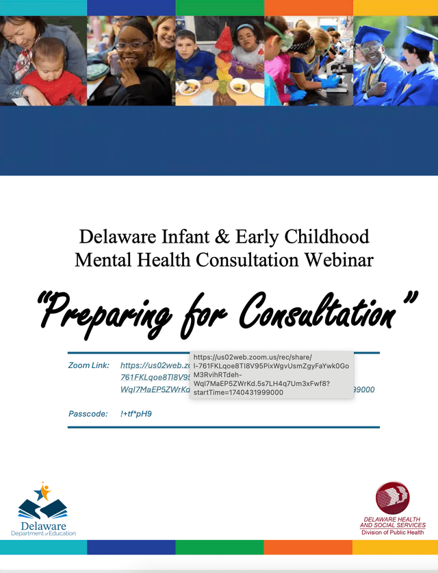 Webinar Information - Preparing for Consultation